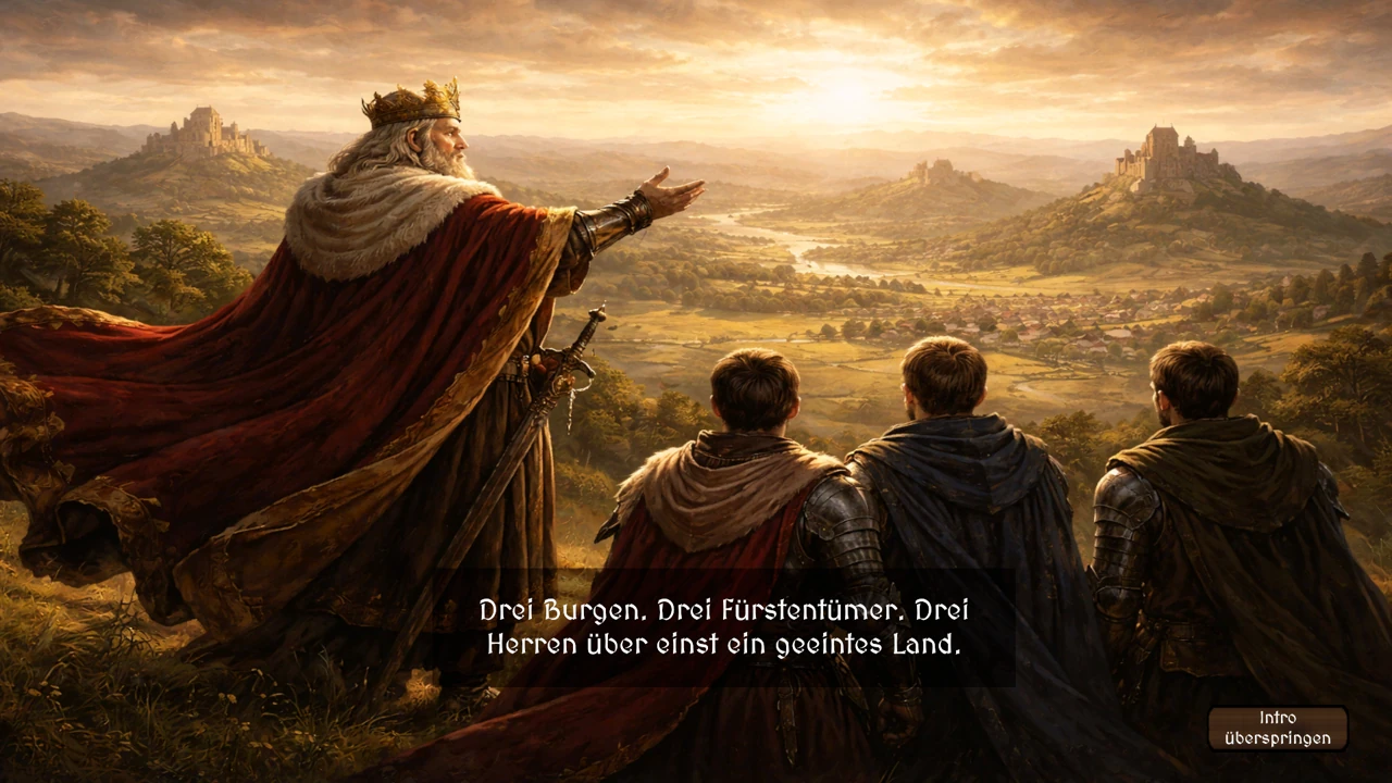 Reign – Intro-Sequenz mit König und drei Söhnen