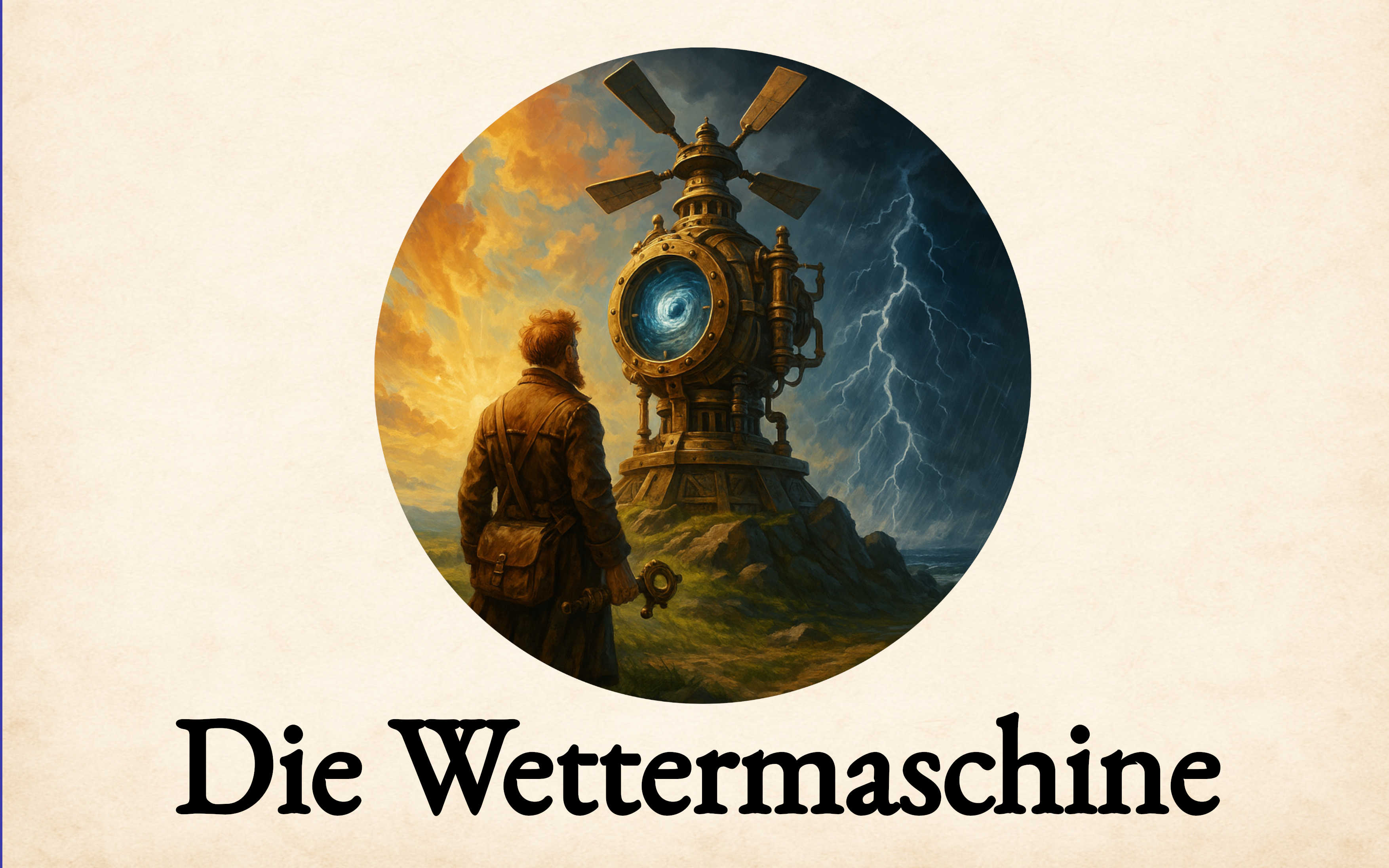 Cover Die Wettermaschine - kooperatives Brettspiel mit zentralem Würfelturm